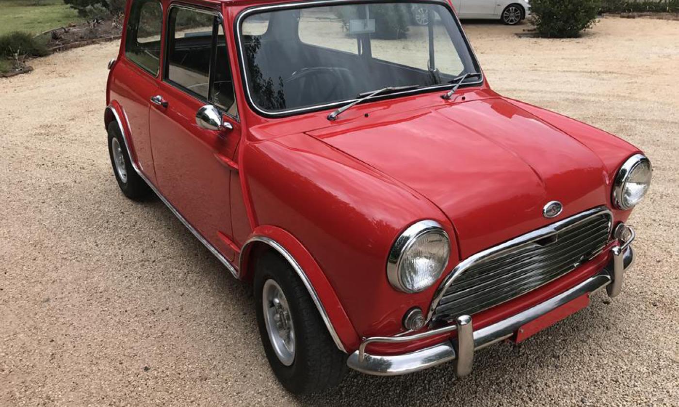 1970 Australian MK2 Morris Cooper S Classic Register Jet Red with white roof images (6).jpg