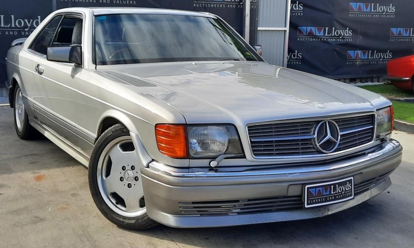 1986 Smoke Silver Mercedes 560SEC with Lorinser body kit C126 images (1).jpg