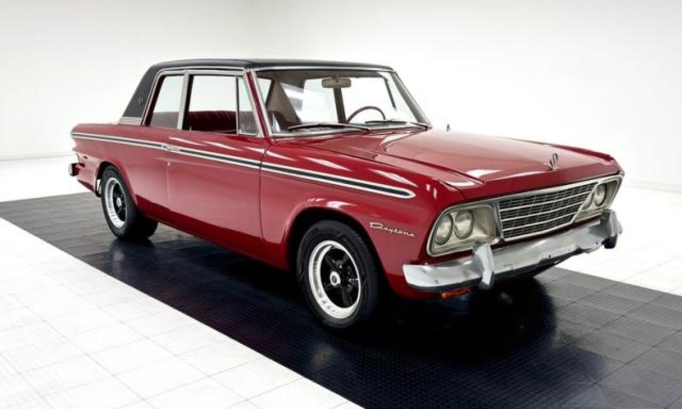 Bordeaux Red Studebaker Daytona Sport sedan with black vinyl roof (1).jpg