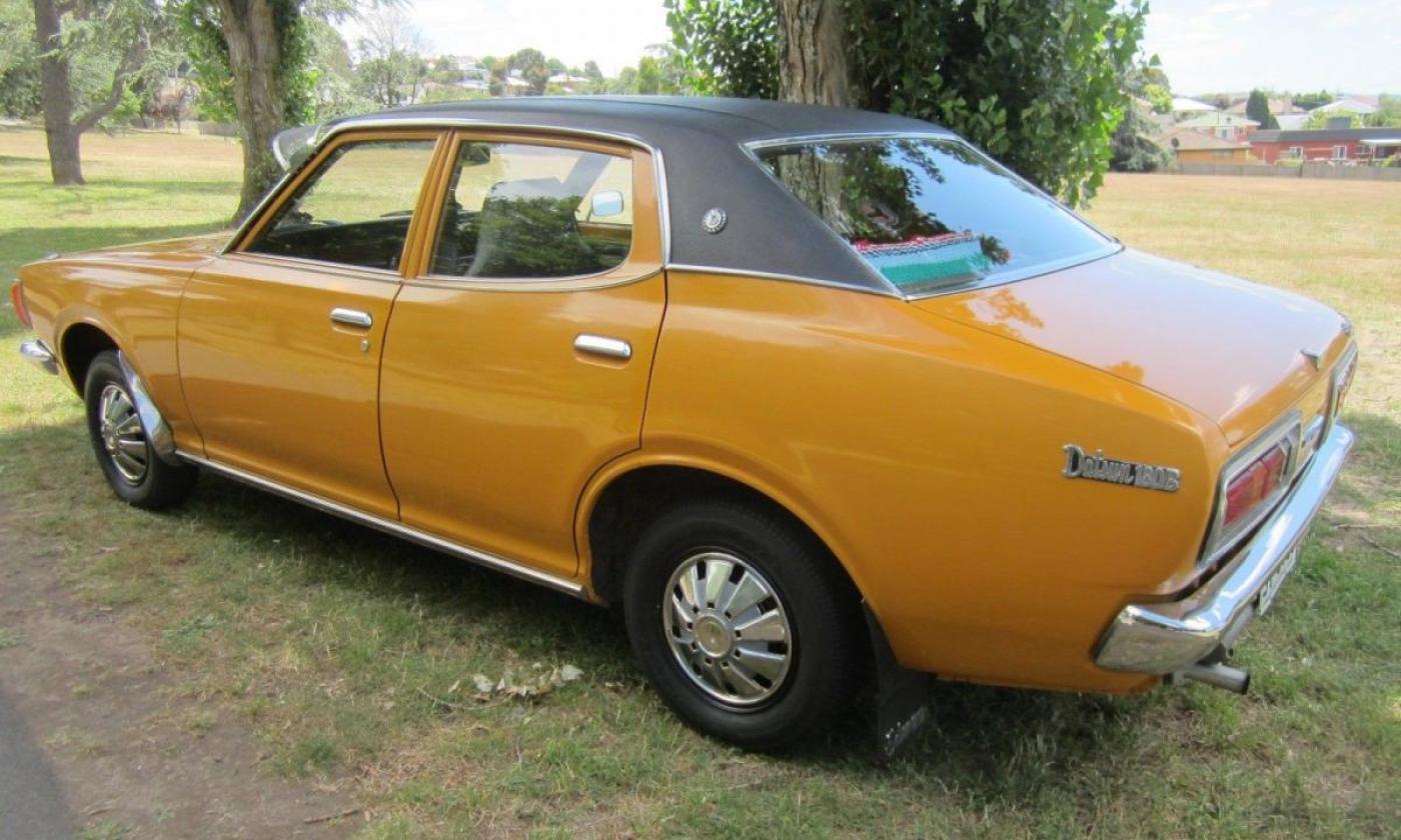 Burnt Orange Datsun 180B Sedan unrestored original Australia (1).jpg