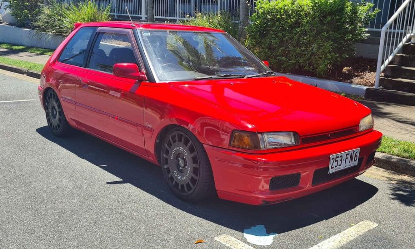 Red Mazda Familia GTR for sale Sydney Australia 2022 (5).jpg
