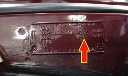 Chassis plate with Ivory code 1966 Pontiac GTO.jpg