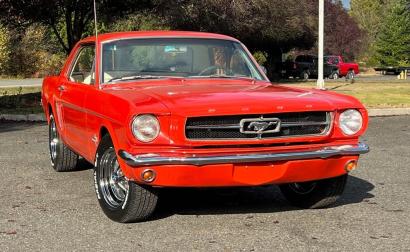 1964.5 Poppy Red Ford Mustang Coupe original white trim USA (1).jpg