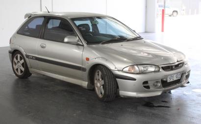 Proton Satria GTi Australia silver images 2003 model hatch unrestored (2).jpg